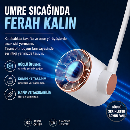 Şarjlı Boyun Fanı Vantilatör 3 Kademeli