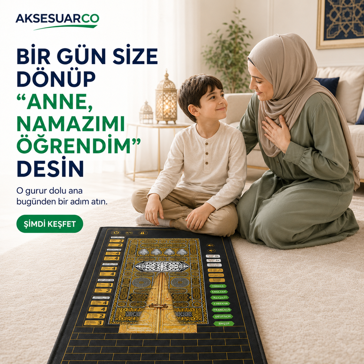 Sesli Namaz Seccadesi (Çok Fonksiyonlu)
