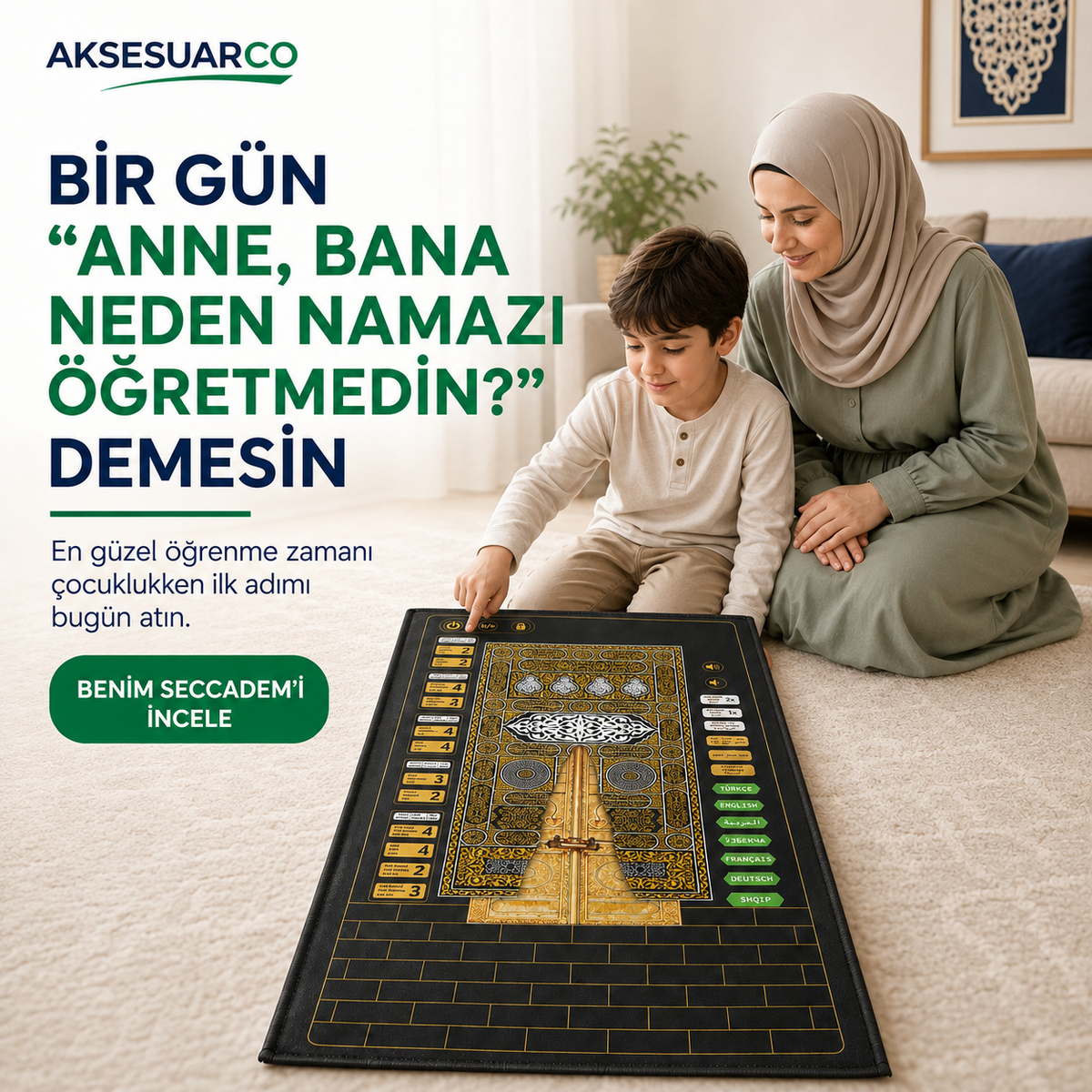 Sesli Namaz Seccadesi (Çok Fonksiyonlu)