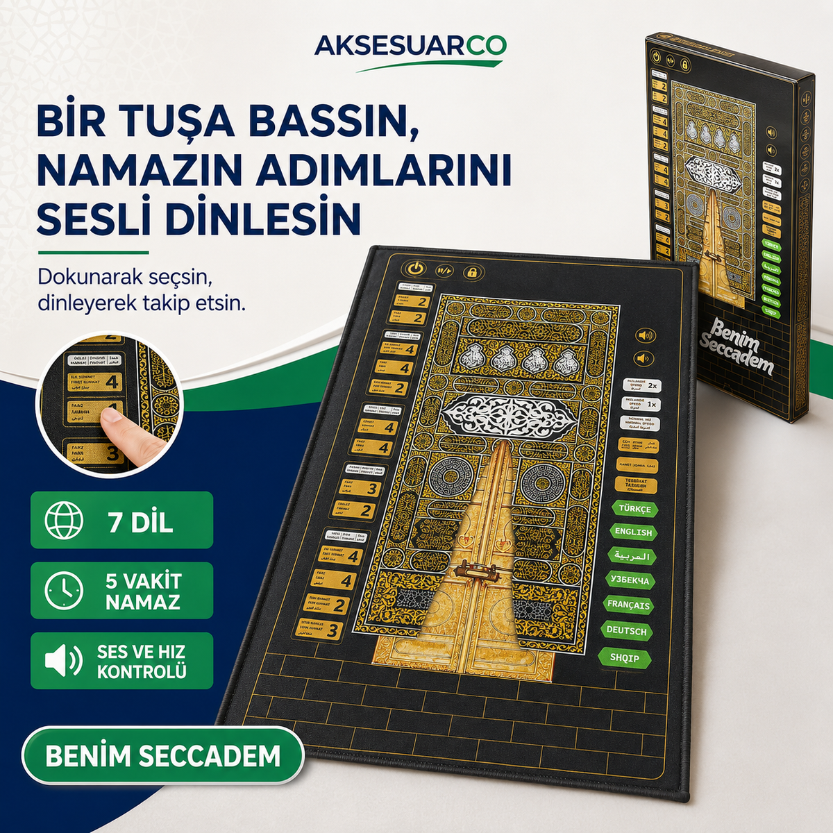 Sesli Namaz Seccadesi (Çok Fonksiyonlu)