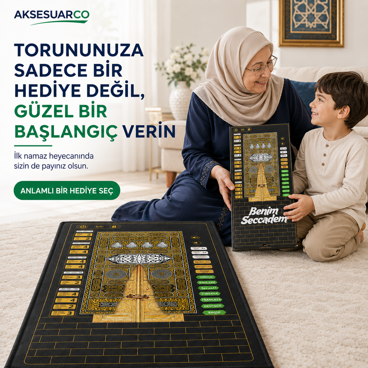 Sesli Namaz Seccadesi (Çok Fonksiyonlu)